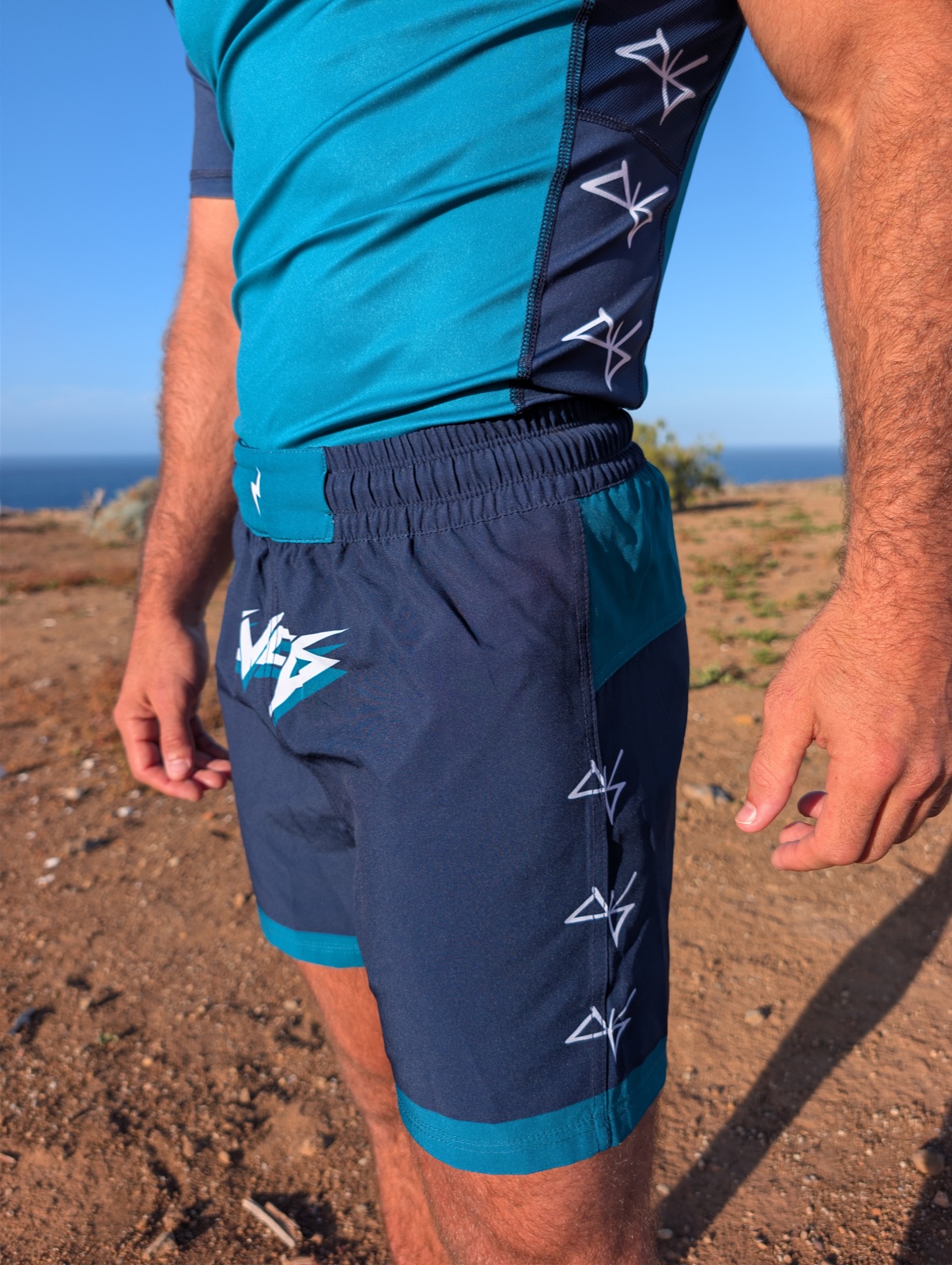 90s Bolt shorts worn, side